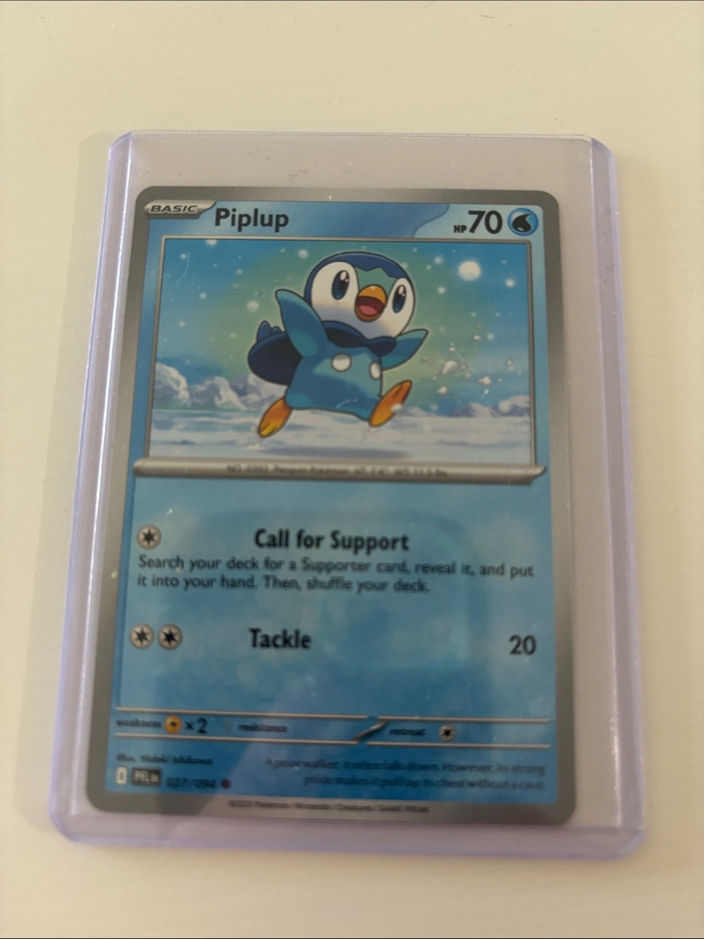 Piplup Pokémon Trading Card - Blue